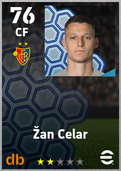 Žan Celar — CF, OVR 76, MAX 76