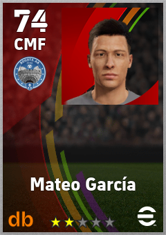 Mateo García — CMF, OVR 74, MAX 74