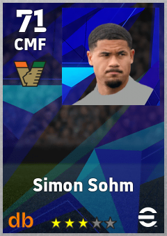 Simon Sohm — CMF, OVR 71, MAX 71