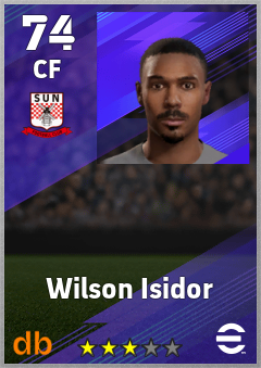 Wilson Isidor — CF, OVR 74, MAX 74