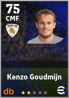 Kenzo Goudmijn — CMF, OVR 75, MAX 75