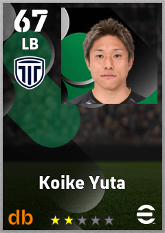 Koike Yuta — LB, OVR 67, MAX 67