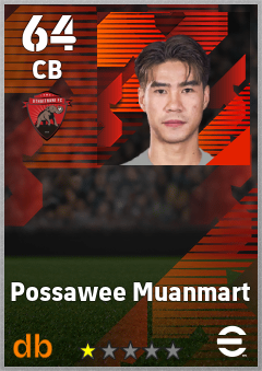 Possawee Muanmart — CB, OVR 64, MAX 64