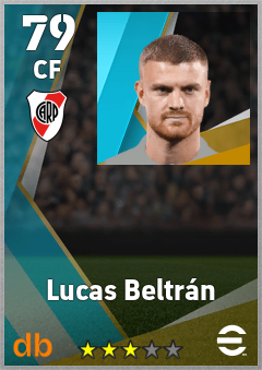 Lucas Beltrán — CF, OVR 79, MAX 79