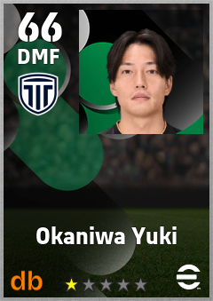 Okaniwa Yuki — DMF, OVR 66, MAX 66