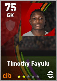 Timothy Fayulu — GK, OVR 75, MAX 75