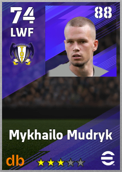 Mykhailo Mudryk eFootball player card