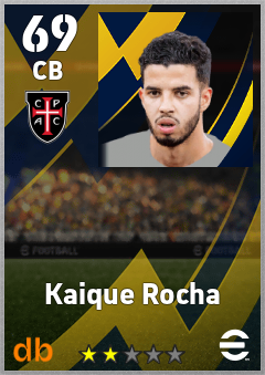 Kaique Rocha — CB, OVR 69, MAX 69