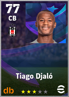 Tiago Djaló — CB, OVR 77, MAX 77