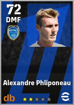 Alexandre Phliponeau — DMF, OVR 72, MAX 72