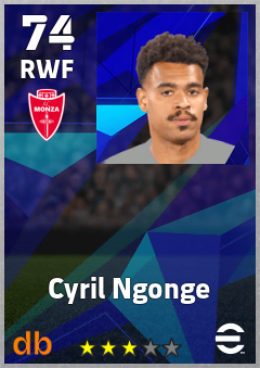 Cyril Ngonge — RWF, OVR 74, MAX 74