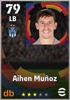 Aihen Muñoz — LB, OVR 79, MAX 79