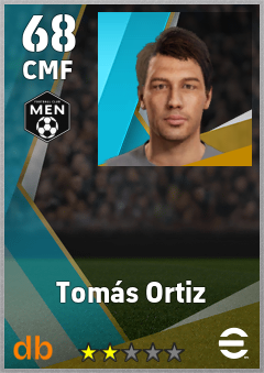 Tomás Ortiz — CMF, OVR 68, MAX 68