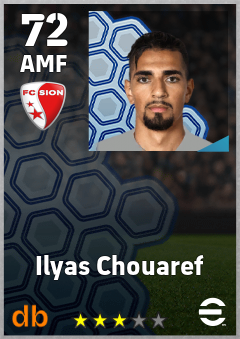 Ilyas Chouaref — AMF, OVR 72, MAX 72