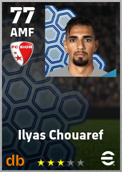 Ilyas Chouaref — AMF, OVR 77, MAX 77