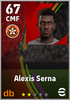 Alexis Serna — CMF, OVR 67, MAX 67