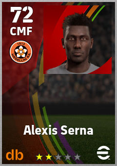 Alexis Serna — CMF, OVR 72, MAX 72