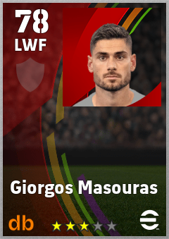 Giorgos Masouras — LWF, OVR 78, MAX 78