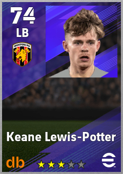 Keane Lewis-Potter eFootball player card