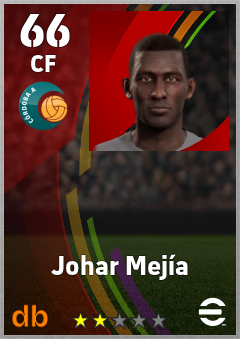 Johar Mejía — CF, OVR 66, MAX 66