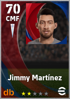 Jimmy Martínez — CMF, OVR 70, MAX 70
