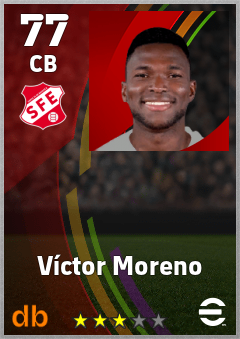 Víctor Moreno — CB, OVR 77, MAX 77