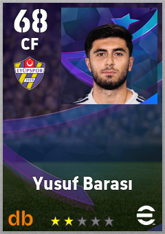 Yusuf Barası — CF, OVR 68, MAX 68