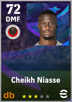 Cheikh Niasse — DMF, OVR 72, MAX 72