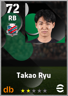 Takao Ryu — RB, OVR 72, MAX 72
