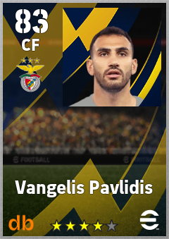 Vangelis Pavlidis — CF, OVR 83, MAX 83