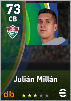 Julián Millán — CB, OVR 73, MAX 73