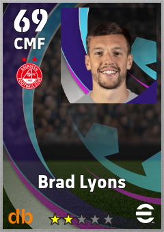 Brad Lyons — CMF, OVR 69, MAX 69