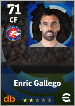 Enric Gallego — CF, OVR 71, MAX 71