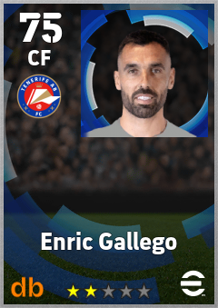 Enric Gallego — CF, OVR 75, MAX 75