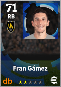 Fran Gámez — RB, OVR 71, MAX 71