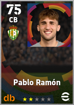 Pablo Ramón — CB, OVR 75, MAX 75