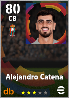 Alejandro Catena — CB, OVR 80, MAX 80