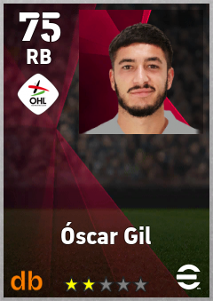 Óscar Gil — RB, OVR 75, MAX 75