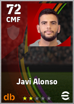 Javi Alonso — CMF, OVR 72, MAX 72