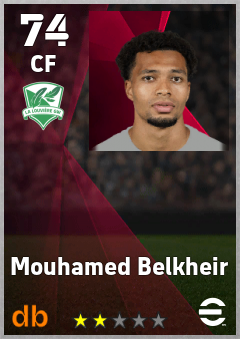 Mouhamed Belkheir — CF, OVR 74, MAX 74