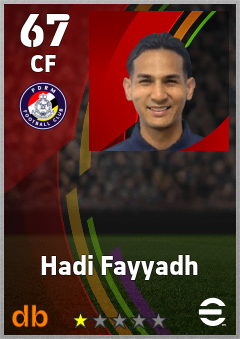 Hadi Fayyadh — CF, OVR 67, MAX 67