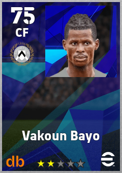 Vakoun Bayo — CF, OVR 75, MAX 75
