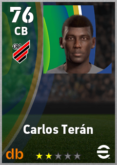 Carlos Terán — CB, OVR 76, MAX 76
