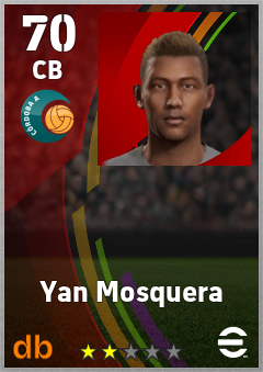 Yan Mosquera — CB, OVR 70, MAX 70