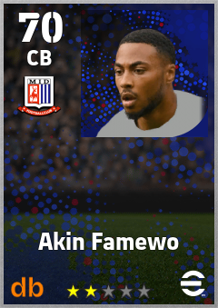 Akin Famewo — CB, OVR 70, MAX 70