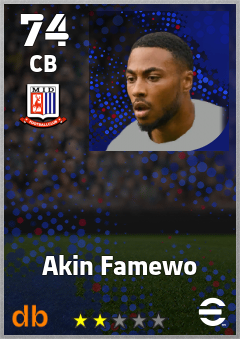 Akin Famewo — CB, OVR 74, MAX 74