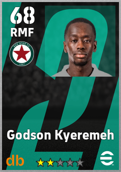 Godson Kyeremeh — RMF, OVR 68, MAX 68