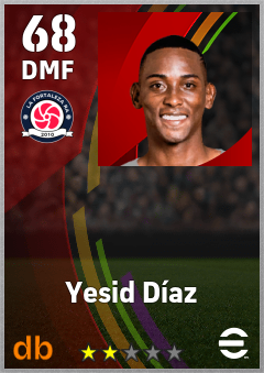 Yesid Díaz — DMF, OVR 68, MAX 68
