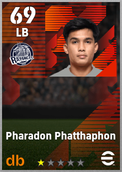 Pharadon Phatthaphon — LB, OVR 69, MAX 69