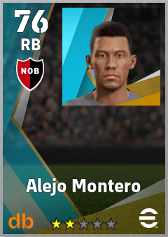 Alejo Montero — RB, OVR 76, MAX 76